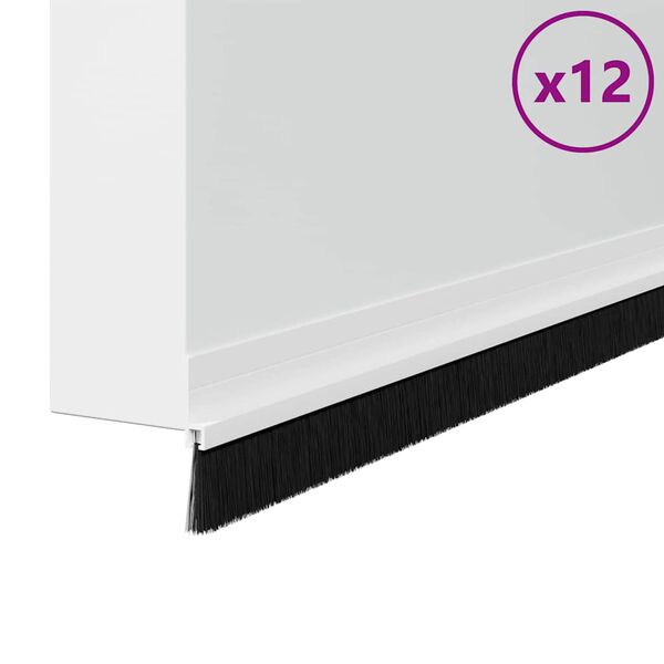 vidaXL Savaranki&scaron;kai klijuojami durų &scaron;epetėlių sandarikliai 12 pcs