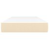 vidaXL Spyruoklinis čiužinys, kreminės spalvos, 90x190x20 cm, audinys