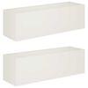 vidaXL Sodo vazonas 2 vnt. Balta 100 x 30 x 30 cm
