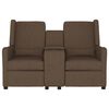 vidaXL Atlo&scaron;iamas dvivietis krėslas, rudas, audinys