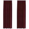 vidaXL Užtemdymo užuolaidos 2 pcs Vyno raudona 140 x 225 cm Aksomas