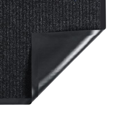 vidaXL Durų kilimėlis, antracito spalvos, 60x80cm, dryžuotas