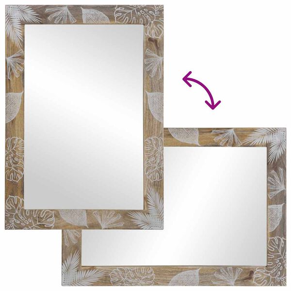 vidaXL Vonios veidrodis 50x3x70 cm Masyvo medžio Mango