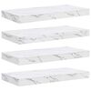 vidaXL Sieninė lentyna 4 vnt. Balti marmuro 50 x 23,5 x 3,8 cm