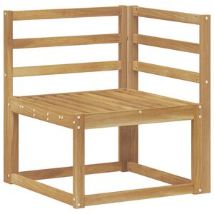 vidaXL Lauko kampinė sofa Kietos akacijos mediena Balta