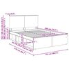 vidaXL Lovos rėmas Senas medis 150 x 200 cm Kietos pušies mediena