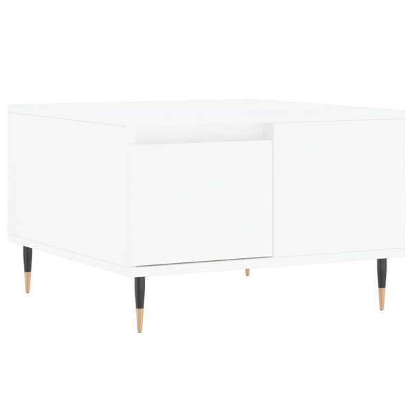 vidaXL Kavos staliukas, baltos spalvos, 55x55x36,5cm, apdirbta mediena