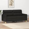 vidaXL Dvivietė sofa, juodos spalvos, 140cm, audinys