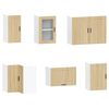 vidaXL Virtuvinių spintelių komplektas, 11 dalių, Porto, ąžuolo