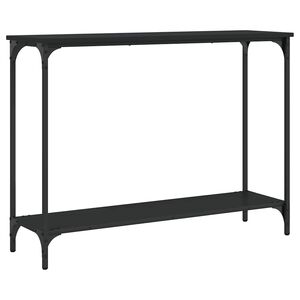 vidaXL Konsolinis staliukas, juodas, 101x30,5x75cm, apdirbta mediena