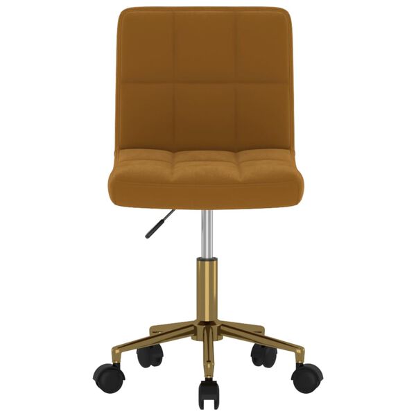 vidaXL Pasukamos valgomojo kėdės, 4vnt., rudos spalvos, aksomas