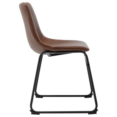 vidaXL Valgomojo kėdė, šviesiai rudos spalvos, dirbtinė oda
