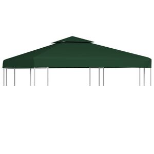 vidaXL Pakait. pavėsinės uždangalas, 310g/m&sup2;, žalios sp., 3x3m