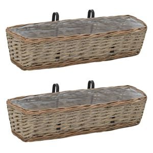 vidaXL Balkono loveliai, 2vnt., 60 cm, pinti, su PE įdėklu