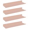 vidaXL Plūduriuojanti lentyna 4 vnt. Rožinė 30 x 9 x 2,5 cm Plienas
