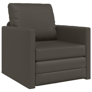 vidaXL Sofa lova 60cm Pilka Dirbtinė Oda