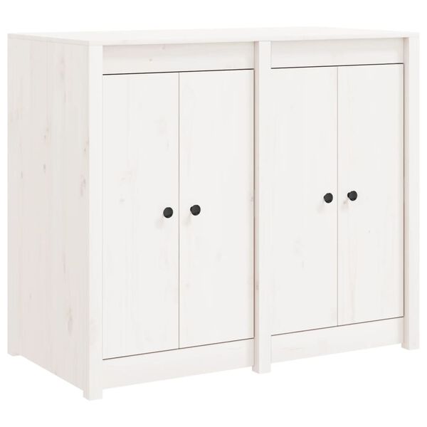 vidaXL Lauko virtuvės spintelė, balta, pu&scaron;ies medienos masyvas