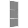 vidaXL Vidaus durys, baltos, 83x201,5cm, ESG stiklas ir aliuminis