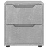 vidaXL naktinė spintelė "VISNES" Betoninė pilka 45x40x50 cm