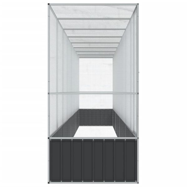 vidaXL Pauk&scaron;tidė su prailginimu, sidabrinė, 834,5x107x212cm, plienas