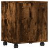vidaXL Spausdintuvo stovas su ratukais, dūminio ąžuolo, 41x32x48cm