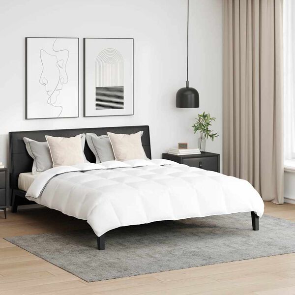 vidaXL Žiemos antklodė su pagalve 3 pcs Balta Plunksna