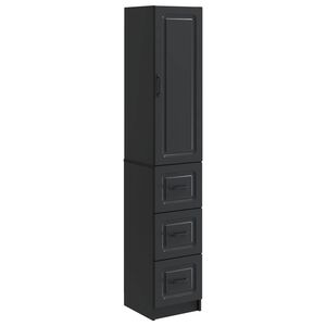vidaXL Spintelė 2 pcs Juoda 33 x 34,5 x 87 cm Apdirbta mediena