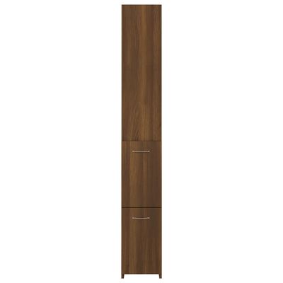 vidaXL Vonios kambario spintelė, ruda ąžuolo, 25x26,5x170 cm, mediena