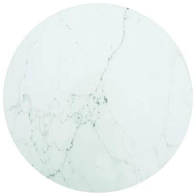 vidaXL Stalviršis, baltas, 50x0,8cm, grūdintas stiklas