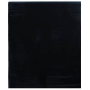 vidaXL Langų plėvelė, juoda, 45x1000cm, PVC, statinė, matinė