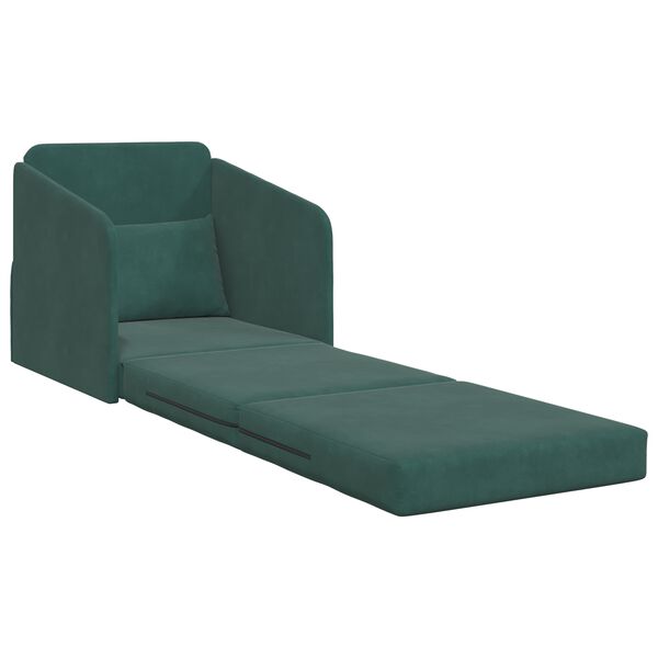 vidaXL Sofa lova Tamsiai žalia 65 x 80 x 83 cm Aksomas