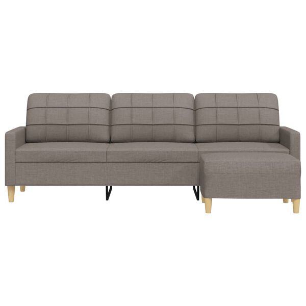 vidaXL Trivietė sofa su pakoja, taupe spalvos, 210cm, audinys