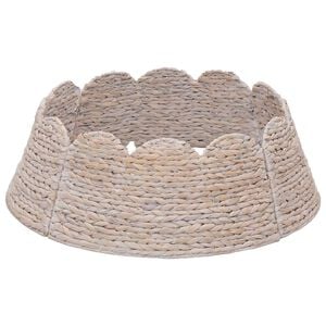 vidaXL Kalėdų Medžio Apykaklė Apvali Balta Skersmuo 45 x 22 cm