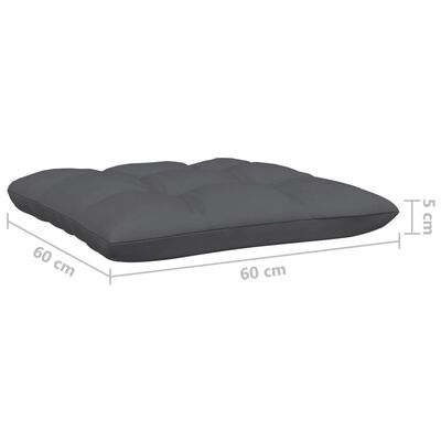 vidaXL Sodo komplektas su pagalvėmis, 3 dalių, juodas, pušies masyvas