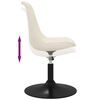 vidaXL Pasukamos valgomojo kėdės, 4vnt., kreminės spalvos, aksomas