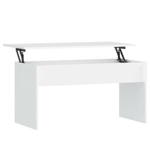 vidaXL Kavos staliukas, baltas, 102x50,5x52,5cm, apdirbta mediena