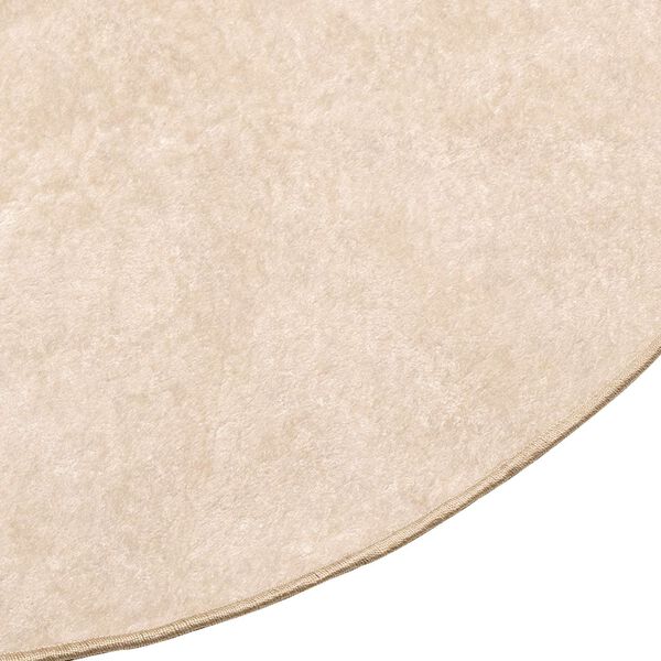 vidaXL Kilimas Spauda Kreminė &Oslash; 120 cm Poliesteris ir PVC