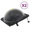 vidaXL Baseino &scaron;ildytuvai, 2vnt., 75x75x36cm HDPE ir aliuminis