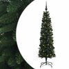 vidaXL Dirbtinė siaura kalėdinė eglutė su žaisliuku 120 cm 150 LED