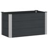 vidaXL Paauk&scaron;tinta sodo lova Juoda 100 x 50 x 54 cm WPC ir aliuminis
