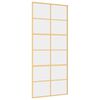 vidaXL Stumdomos durys, auksinės, 90x205cm, ESG stiklas ir aliuminis