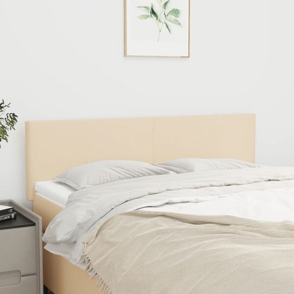 vidaXL Galvūgaliai, 2vnt., kreminės spalvos, 72x5x78/88cm, audinys