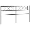 vidaXL Metalinis pakaitinis galvūgalis, juodos spalvos, 200cm