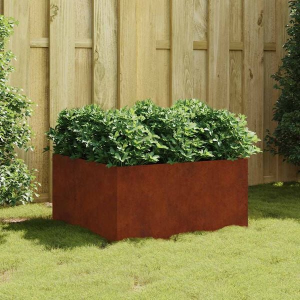 vidaXL Lovelis, 80x80x40cm, Corten plienas