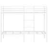 vidaXL Dviaukštė lova be čiužinio Balta 90x190 cm Plienas