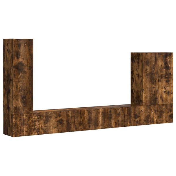 vidaXL TV sieninio kabineto komplektas 6 pcs Rūkyta ąžuolas