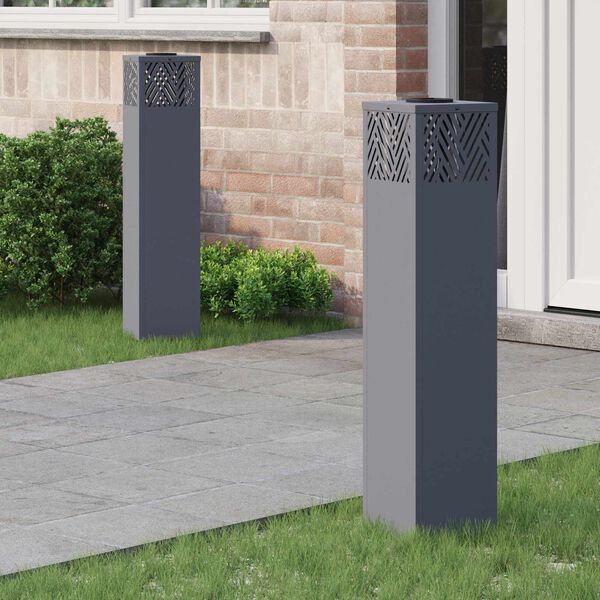 vidaXL Saulės LED &scaron;aligatvio &scaron;viesa 2 pcs Antracitas