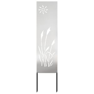 vidaXL Sodo privatumo ekranas Sidabro 32 x 140 cm Nerūdijantis plienas