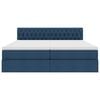 vidaXL Saugos lova su čiužiniu Mėlyna 180 x 200 cm Dirbtinė oda