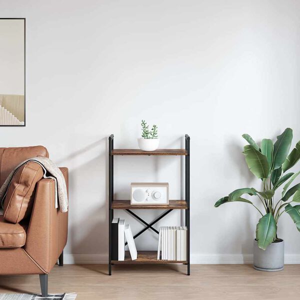 vidaXL Knygų lentyna Rūkyta ąžuolas 56 x 34 x 96 cm Apdirbta mediena